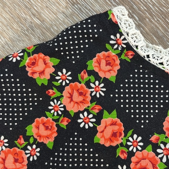 Toddler Girl Vintage Montgomery Ward Dress Rose Buds Daisies Lace Size 24 month? - Picture 3 of 11